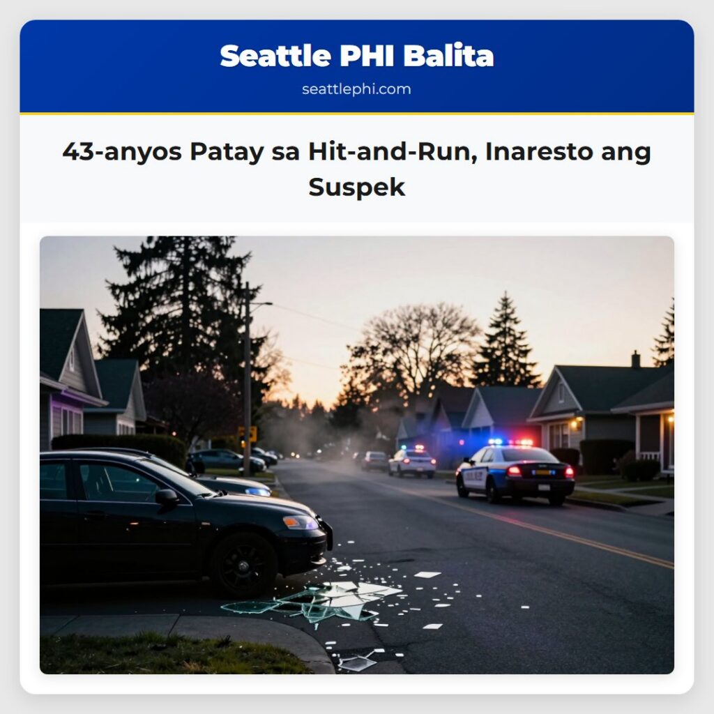 43-anyos Patay sa Hit-and-Run, Inaresto ang Suspek
