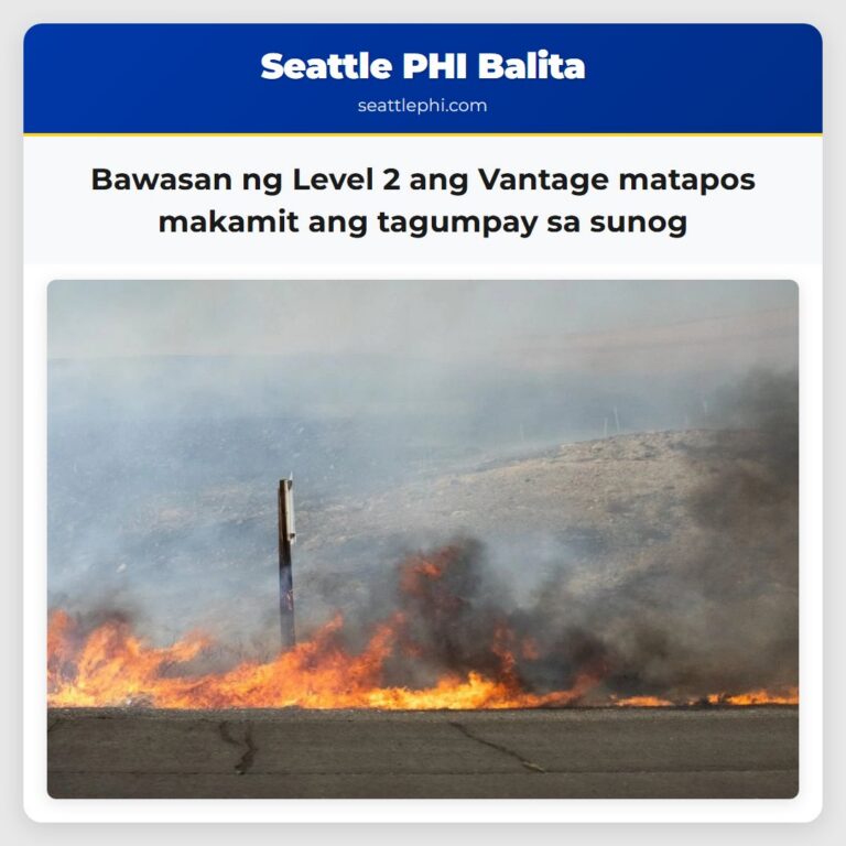 Bawasan ng Level 2 ang Vantage matapos makamit ang tagumpay sa sunog