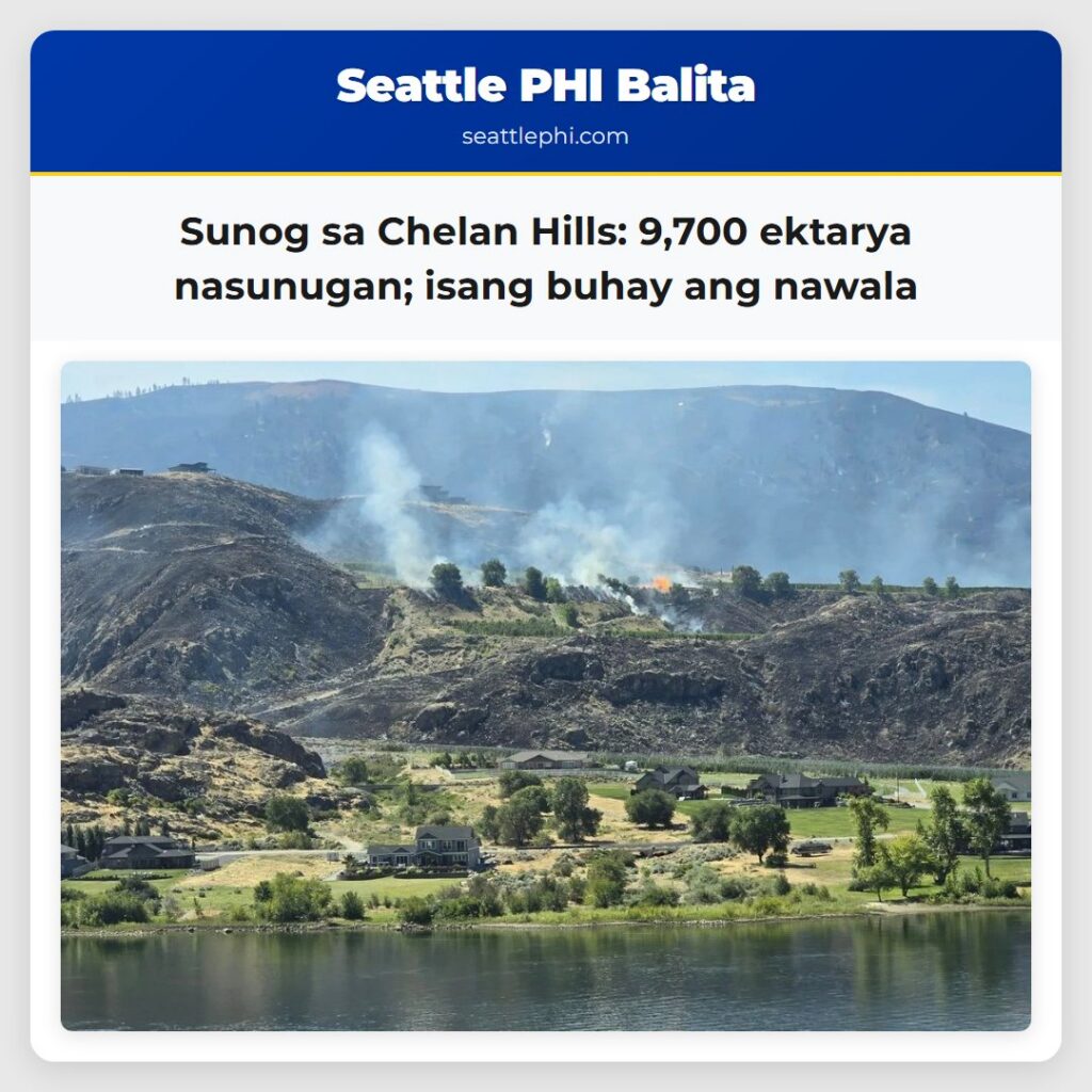 Sunog sa Chelan Hills: 9,700 ektarya nasunugan;