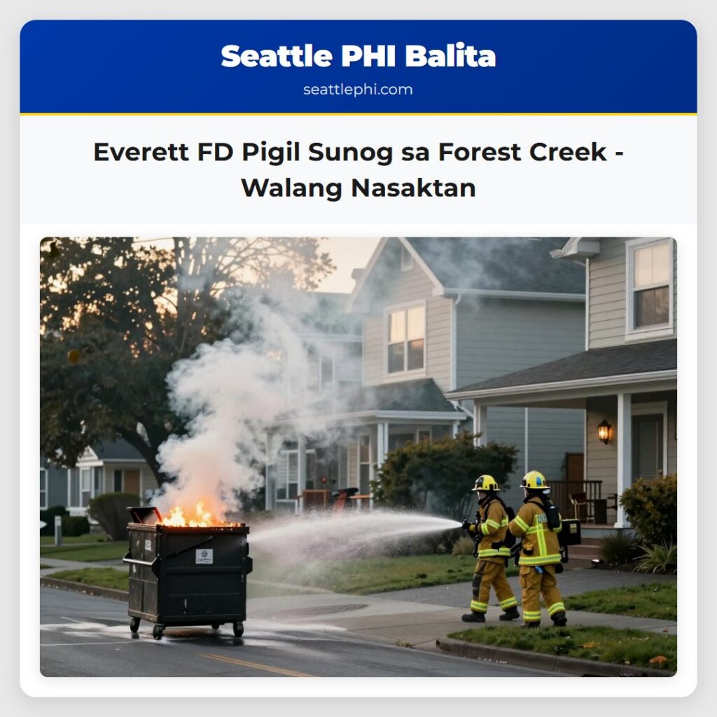 Everett FD Pigil Sunog sa Forest Creek - Walang