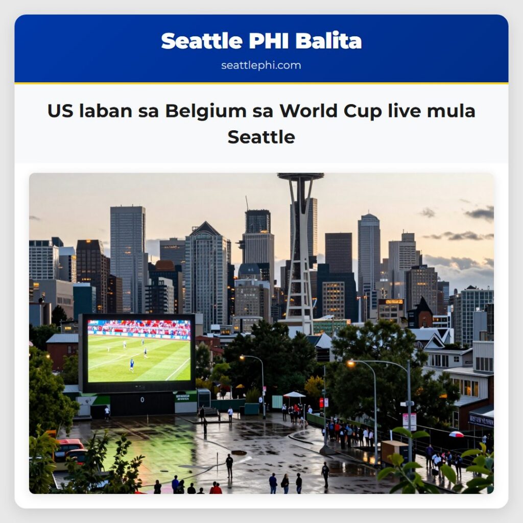 US laban sa Belgium sa World Cup live mula Seattle
