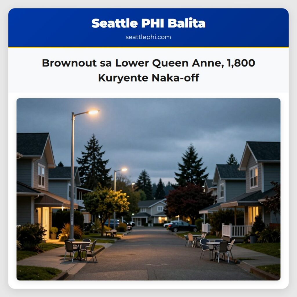 Brownout sa Lower Queen Anne, 1,800 Kuryente