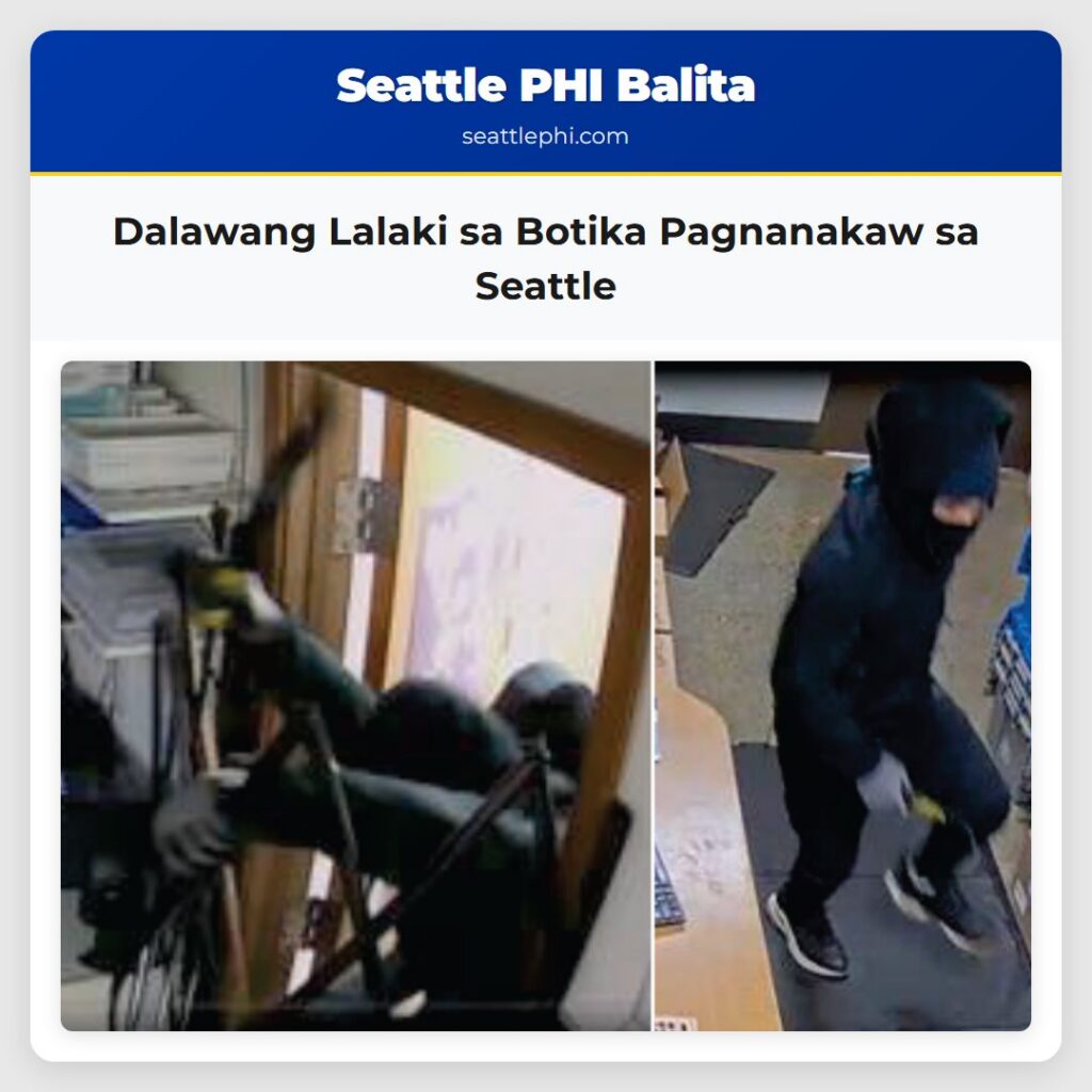 Dalawang Lalaki sa Botika Pagnanakaw sa Seattle
