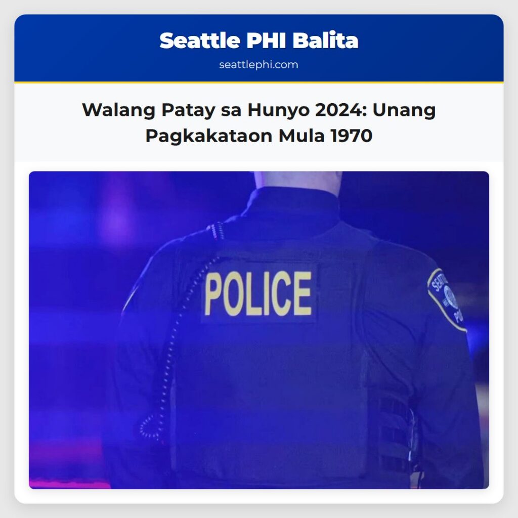 Walang Patay sa Hunyo 2024: Unang Pagkakataon