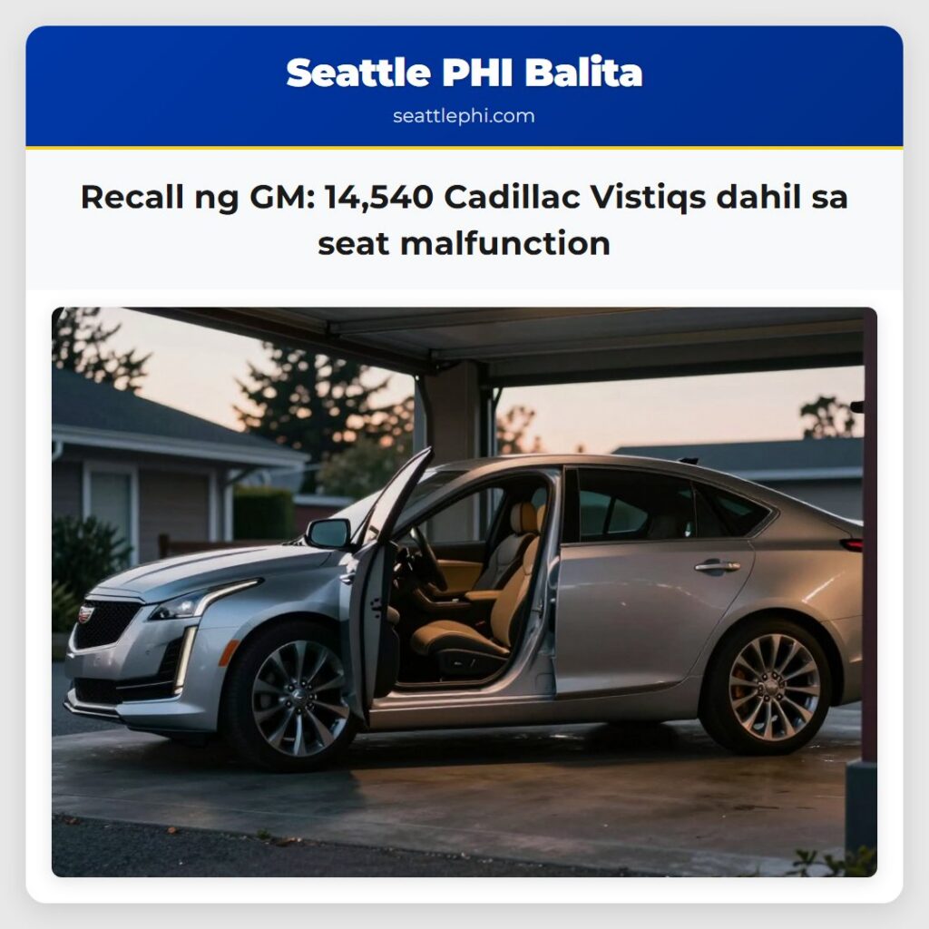 Recall ng GM: 14,540 Cadillac Vistiqs dahil sa