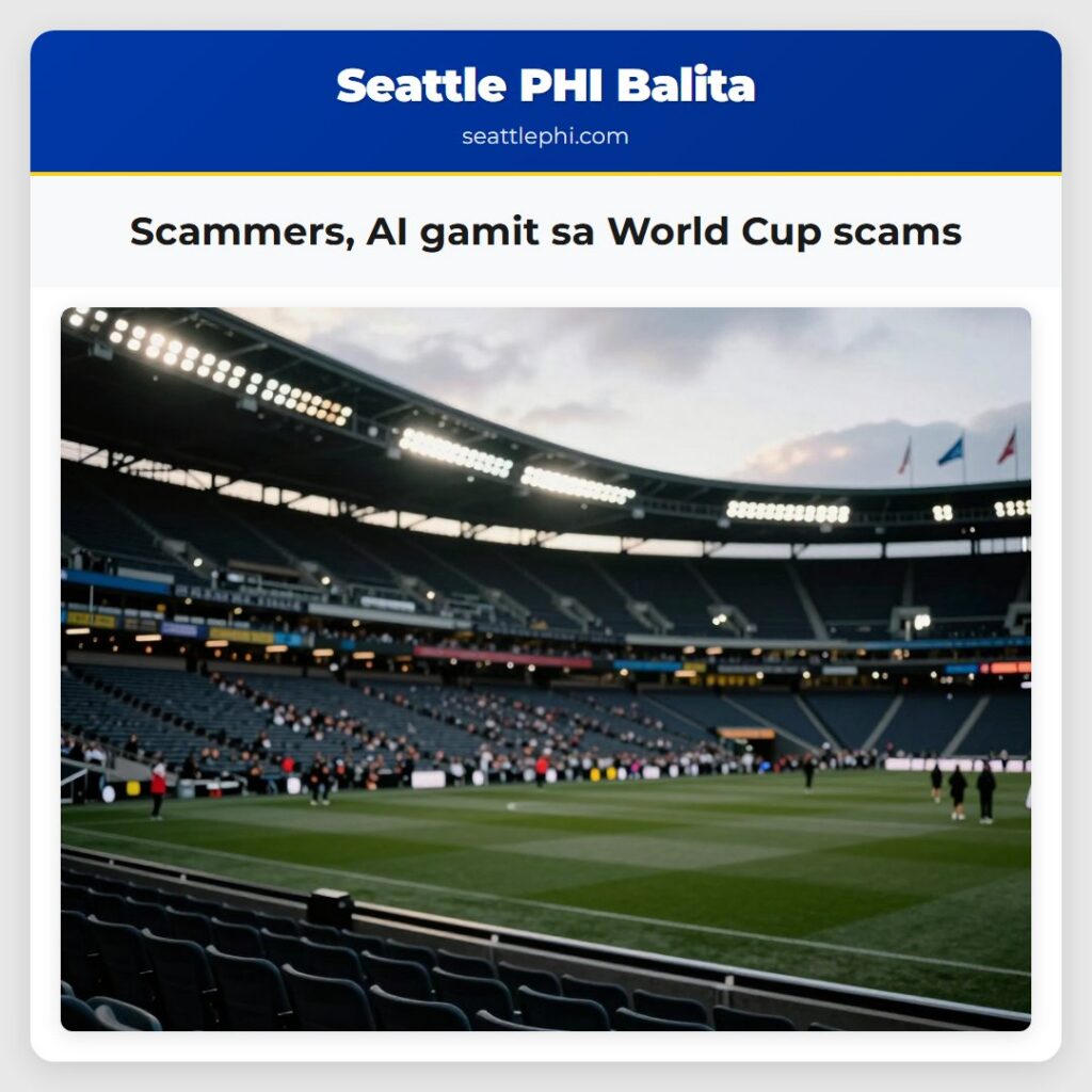 Scammers, AI gamit sa World Cup scams