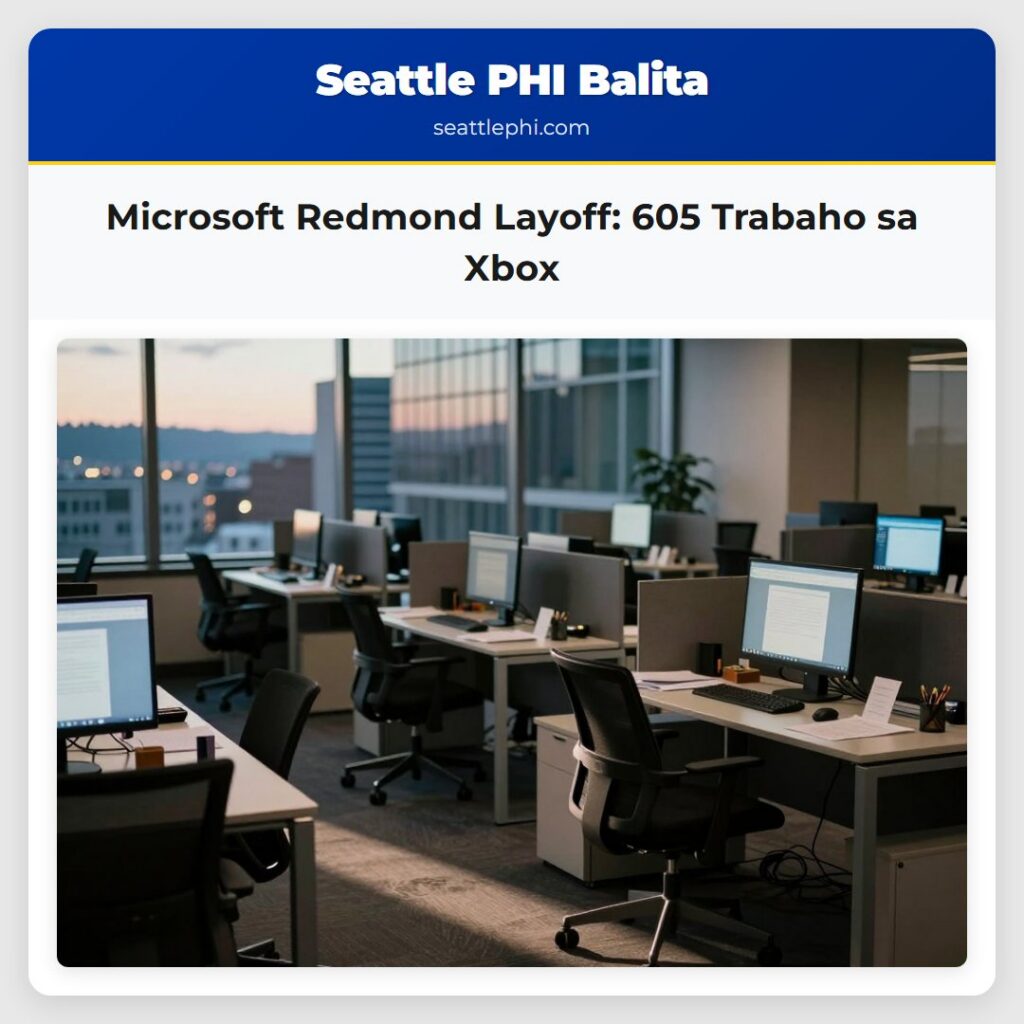 Microsoft Redmond Layoff: 605 Trabaho sa Xbox