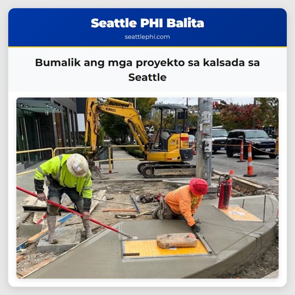 Bumalik ang mga proyekto sa kalsada sa Seattle