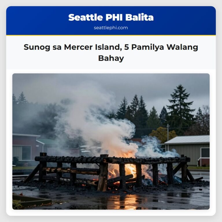 Sunog sa Mercer Island 5 Pamilya Walang Bahay