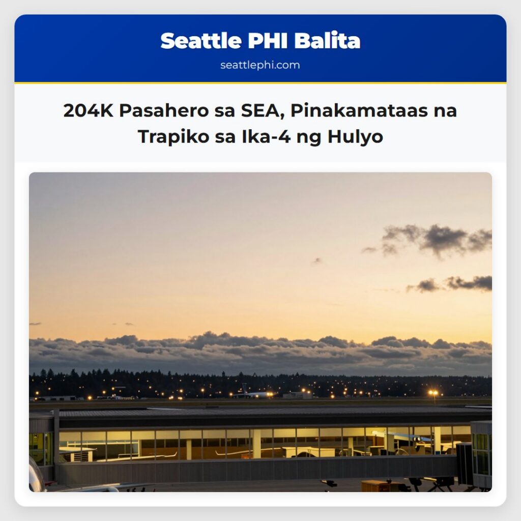 204K Pasahero sa SEA, Pinakamataas na Trapiko sa