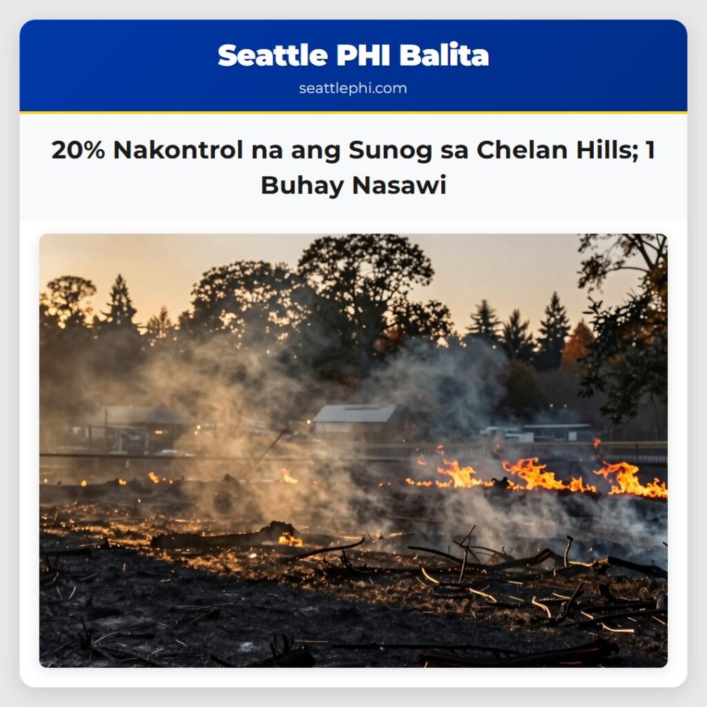 20% Nakontrol na ang Sunog sa Chelan Hills; 1