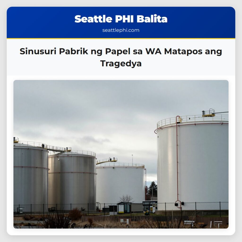 Sinusuri Pabrik ng Papel sa WA Matapos ang