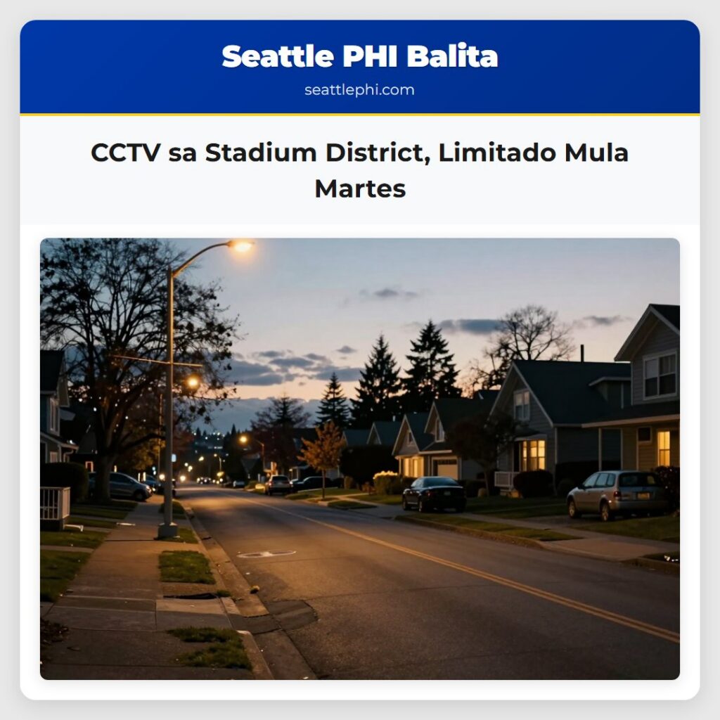 CCTV sa Stadium District, Limitado Mula Martes
