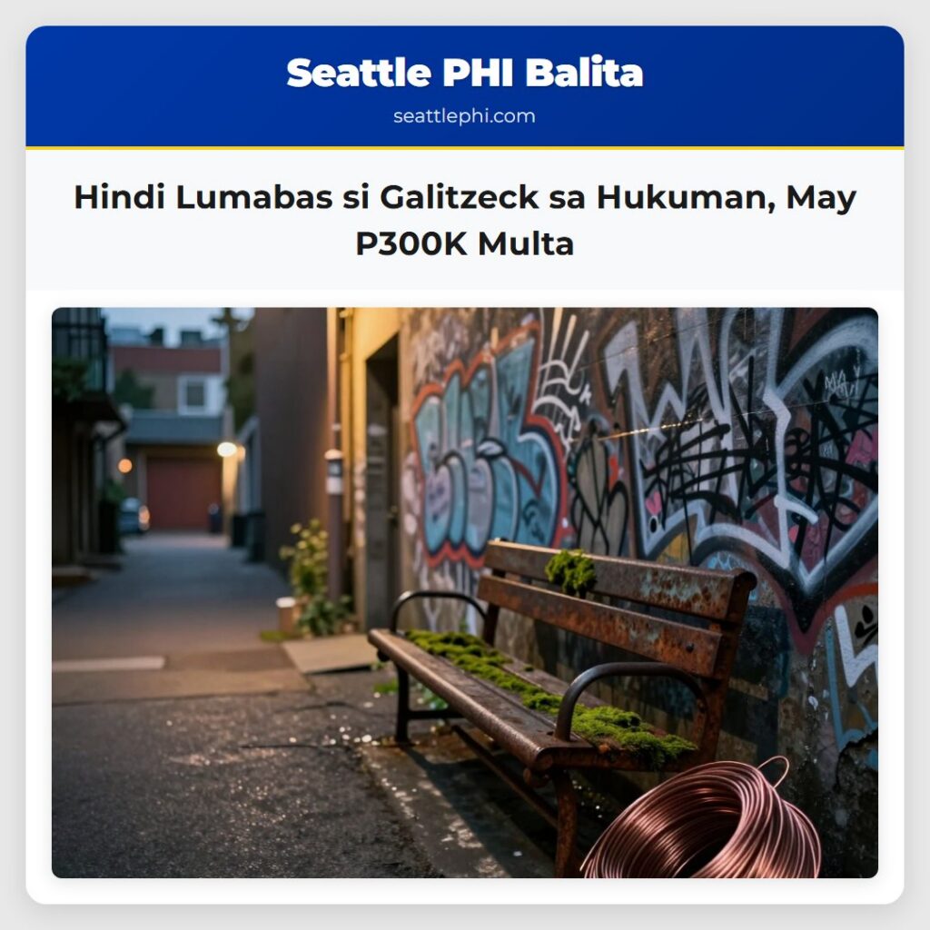 Hindi Lumabas si Galitzeck sa Hukuman, May P300K