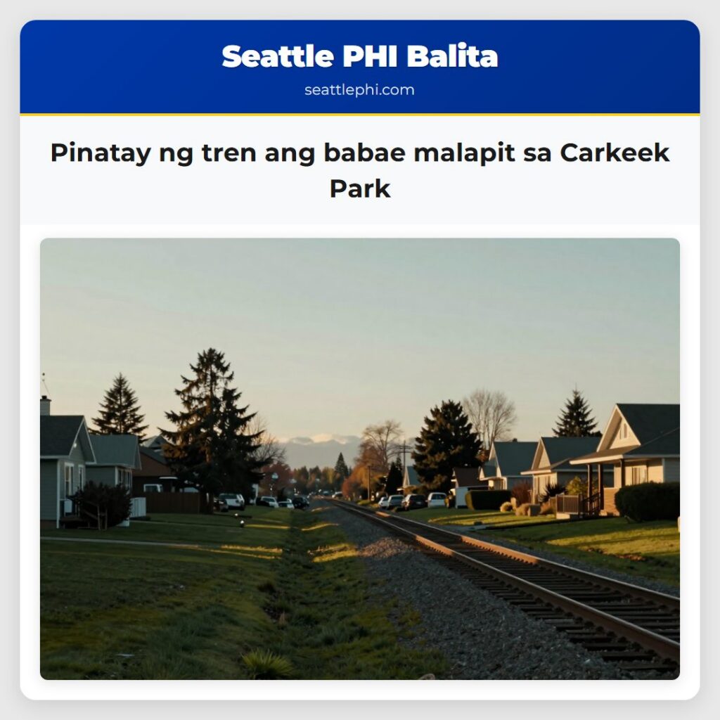 Pinatay ng tren ang babae malapit sa Carkeek Park