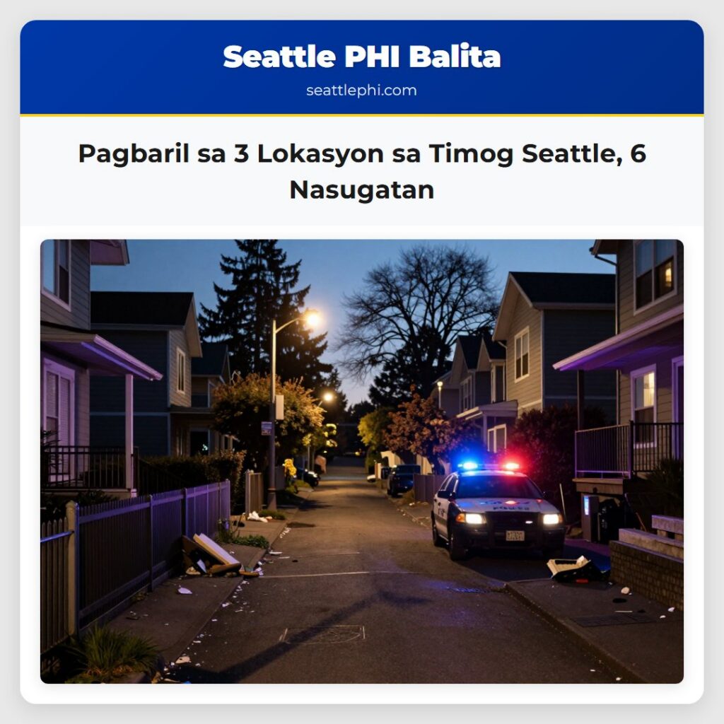 Pagbaril sa 3 Lokasyon sa Timog Seattle, 6